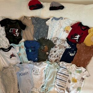 Bundle of 21 boys Newborn onesies